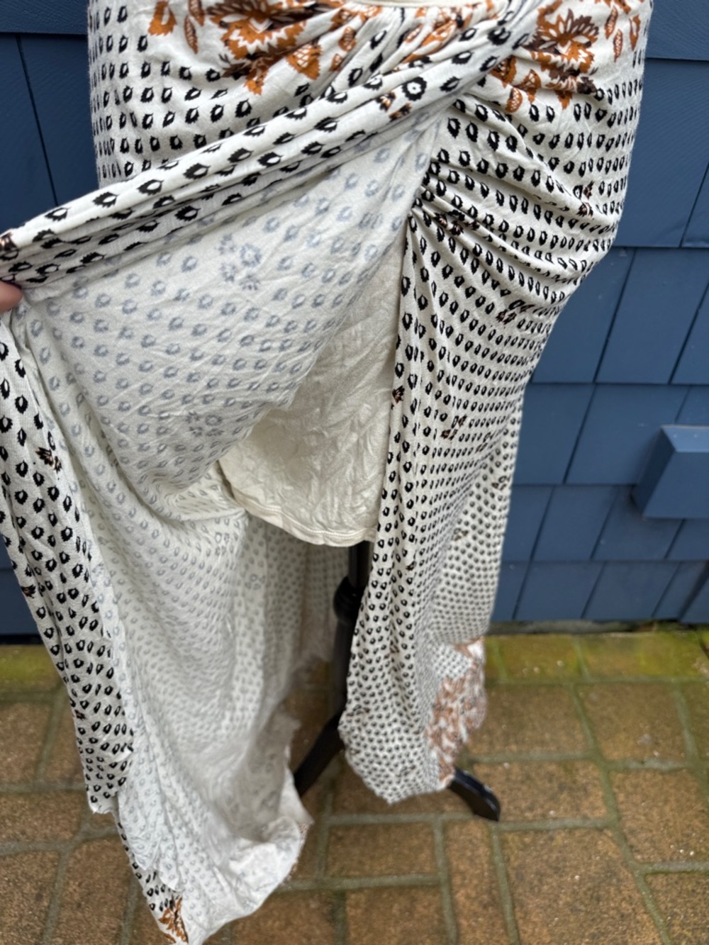 Free People Cream and Brown Maxi Skirt - Picture 9 of 10